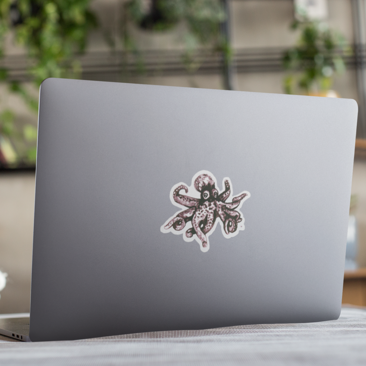 Vinyl Sticker/Decal - "O is for Octopus" (Black & White)
