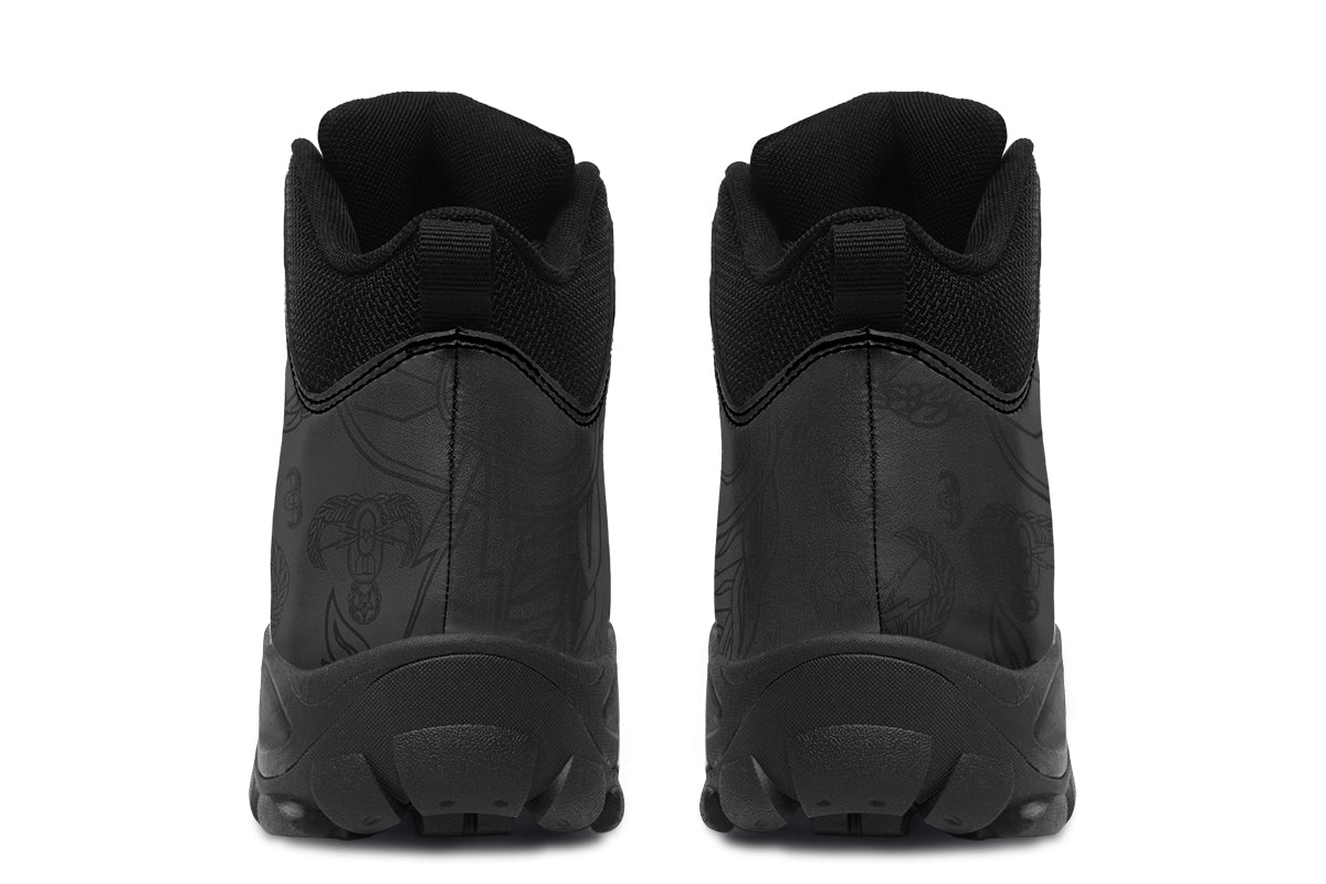 Outdoor Boots - "EOD Mixed Badges" (Black on Grey)
