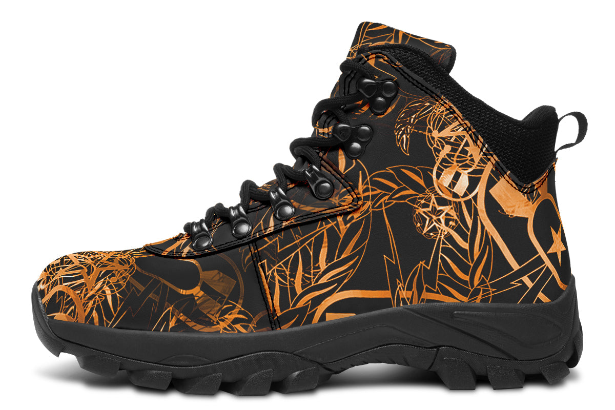Outdoor Boots - "It's 5 o'clock Somewhere" (Orange)