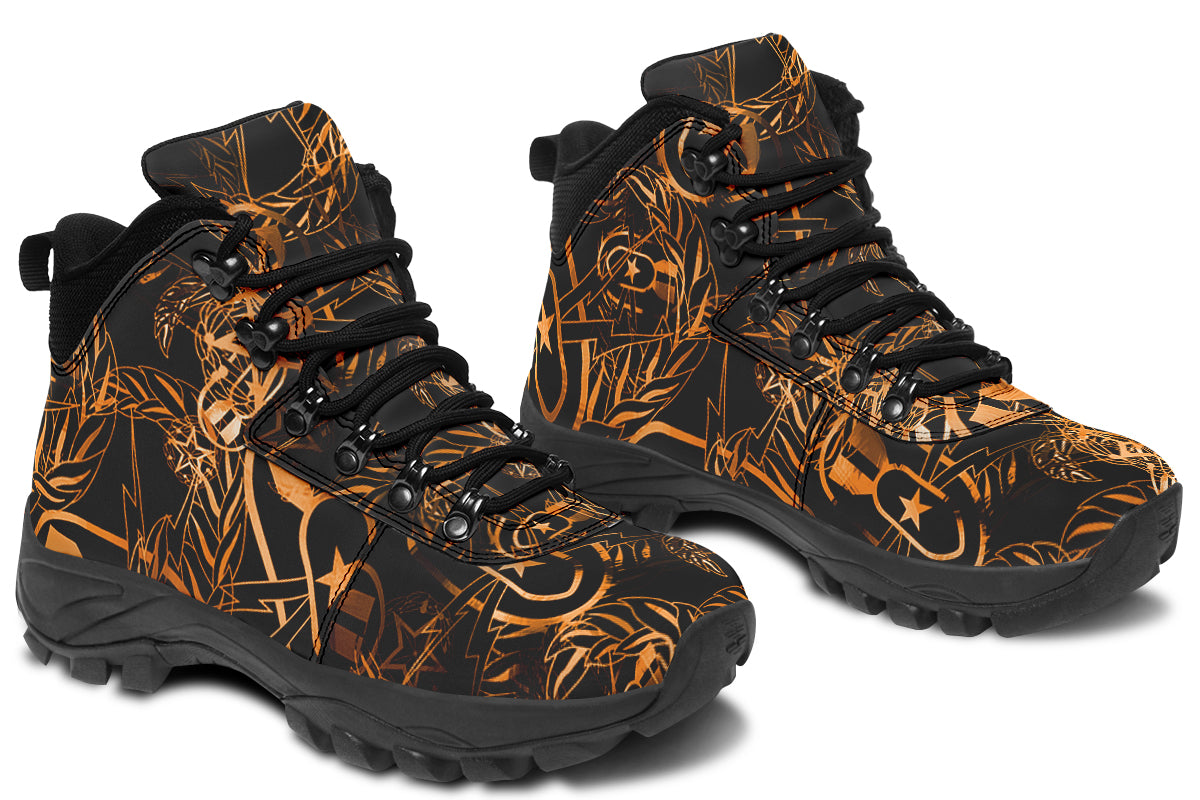 Outdoor Boots - "It's 5 o'clock Somewhere" (Orange)