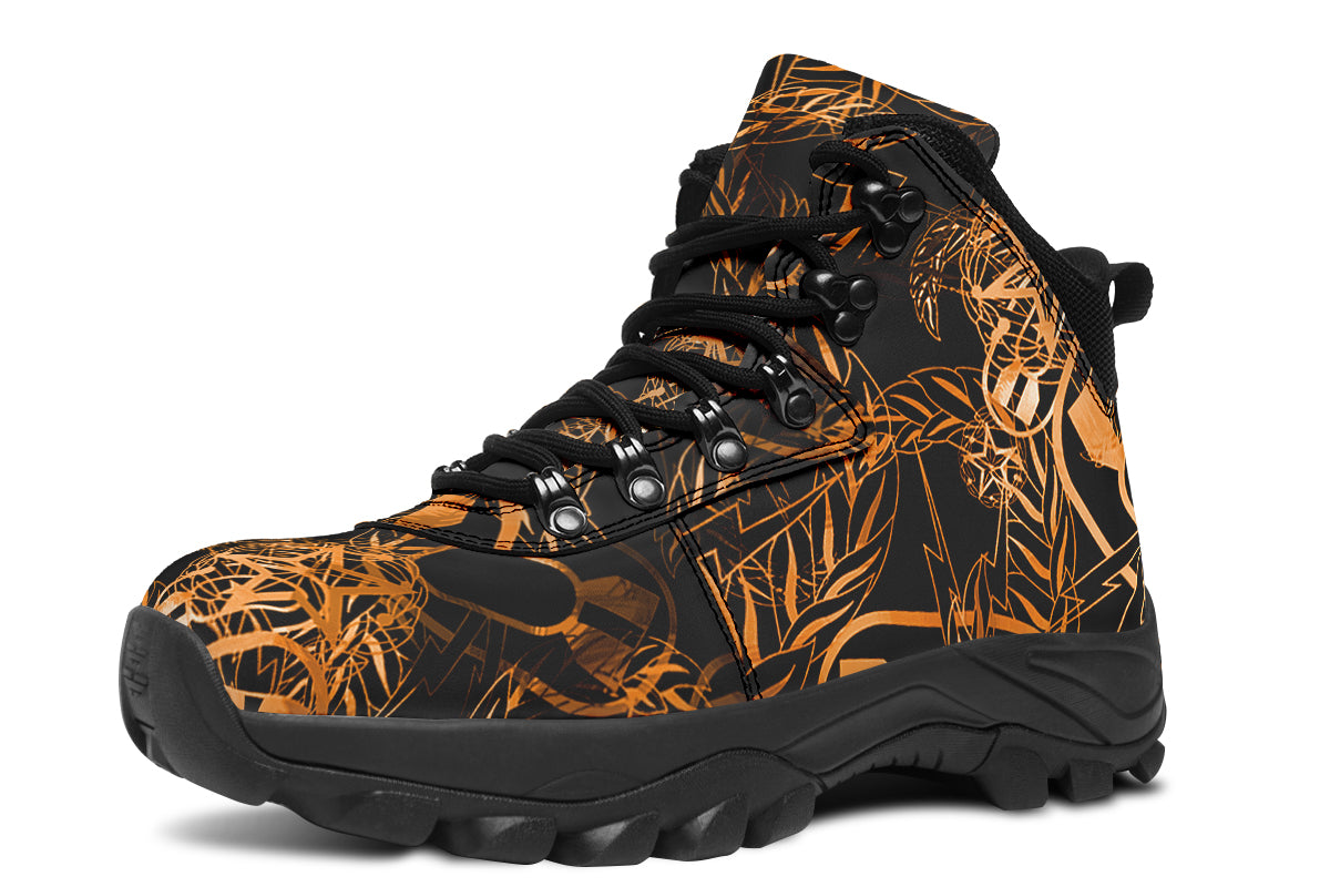Outdoor Boots - "It's 5 o'clock Somewhere" (Orange)