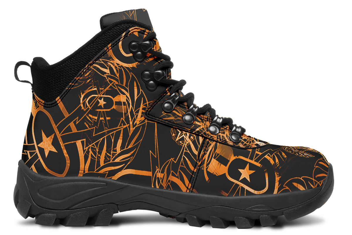 Outdoor Boots - "It's 5 o'clock Somewhere" (Orange)