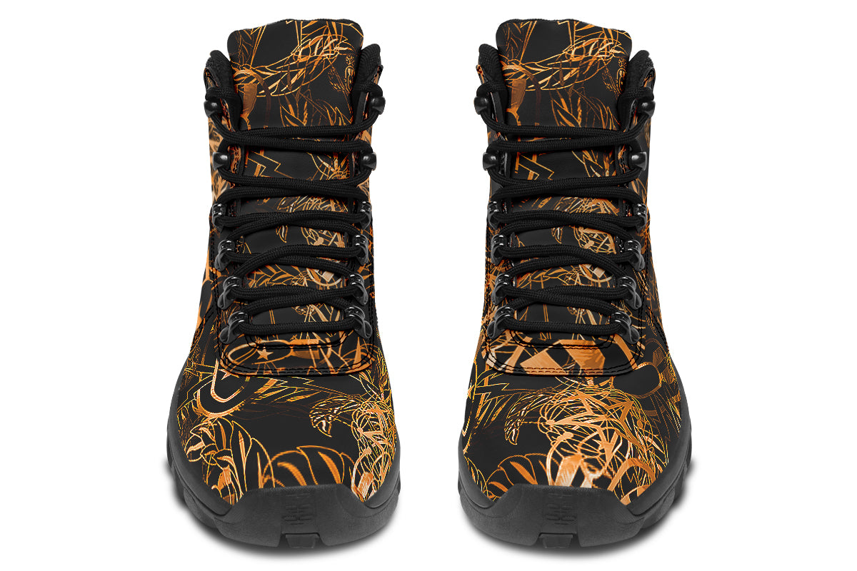 Outdoor Boots - "It's 5 o'clock Somewhere" (Orange)