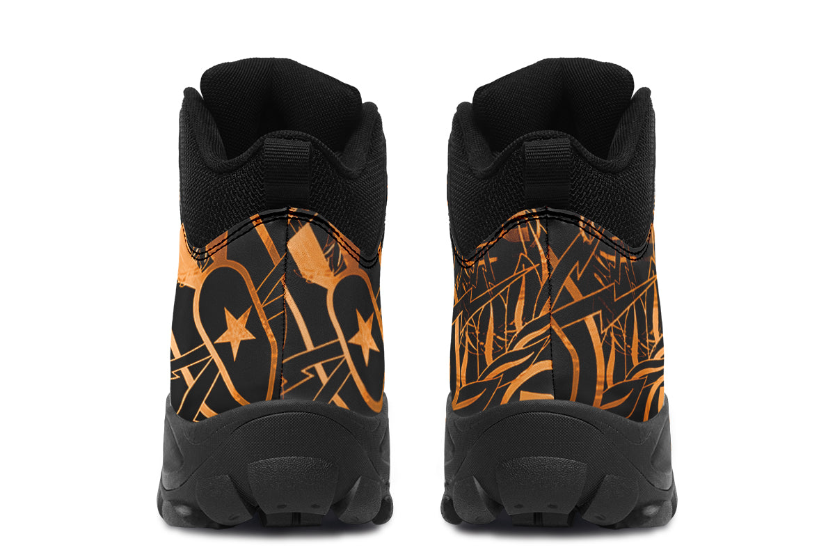 Outdoor Boots - "It's 5 o'clock Somewhere" (Orange)