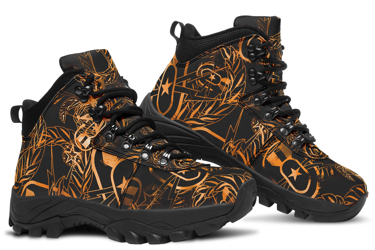 Outdoor Boots - "It's 5 o'clock Somewhere" (Orange)