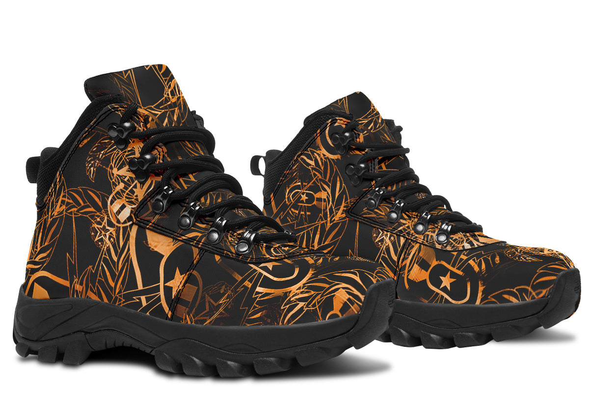 Outdoor Boots - "It's 5 o'clock Somewhere" (Orange)