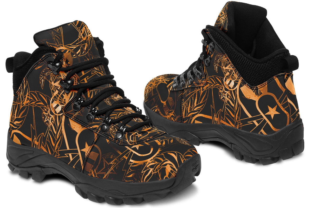 Outdoor Boots - "It's 5 o'clock Somewhere" (Orange)