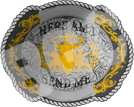Pre-Order - PSBT/HDS Trophy Belt Buckle "Here Am I, Send Me"
