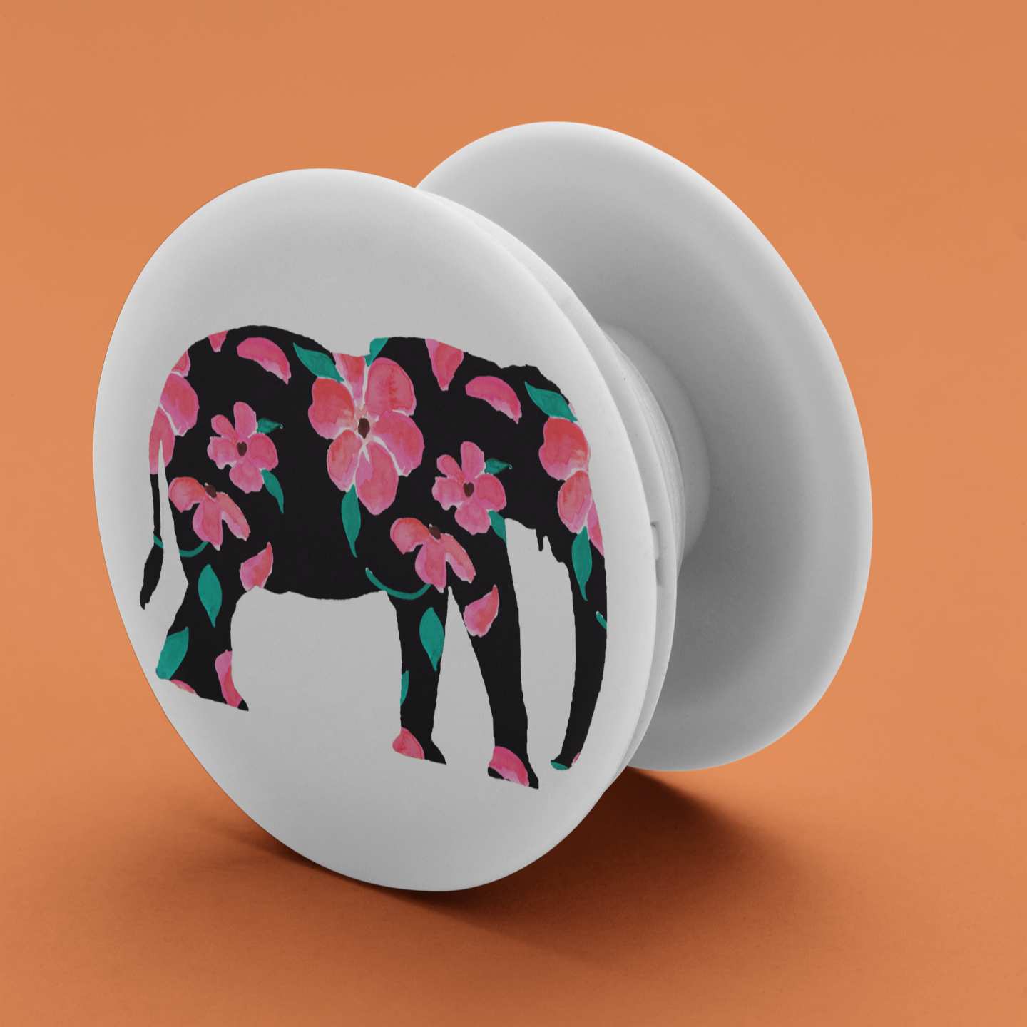 Pink Petal Elephant Phone Grip/Stand