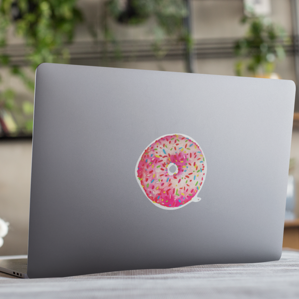 Pink Sprinkled Donut Vinyl Sticker/Decal
