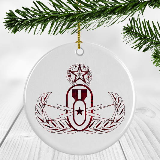 Ornament - "Red EOD Badge"