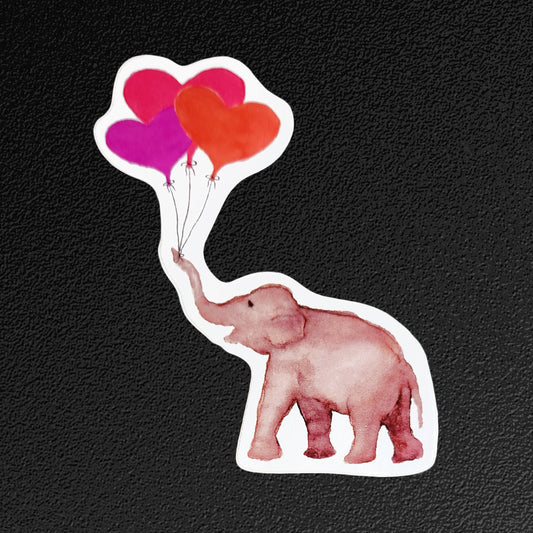 Vinyl Sticker/Decal - "Pure Joy" (Orange Balloon Bouquet)