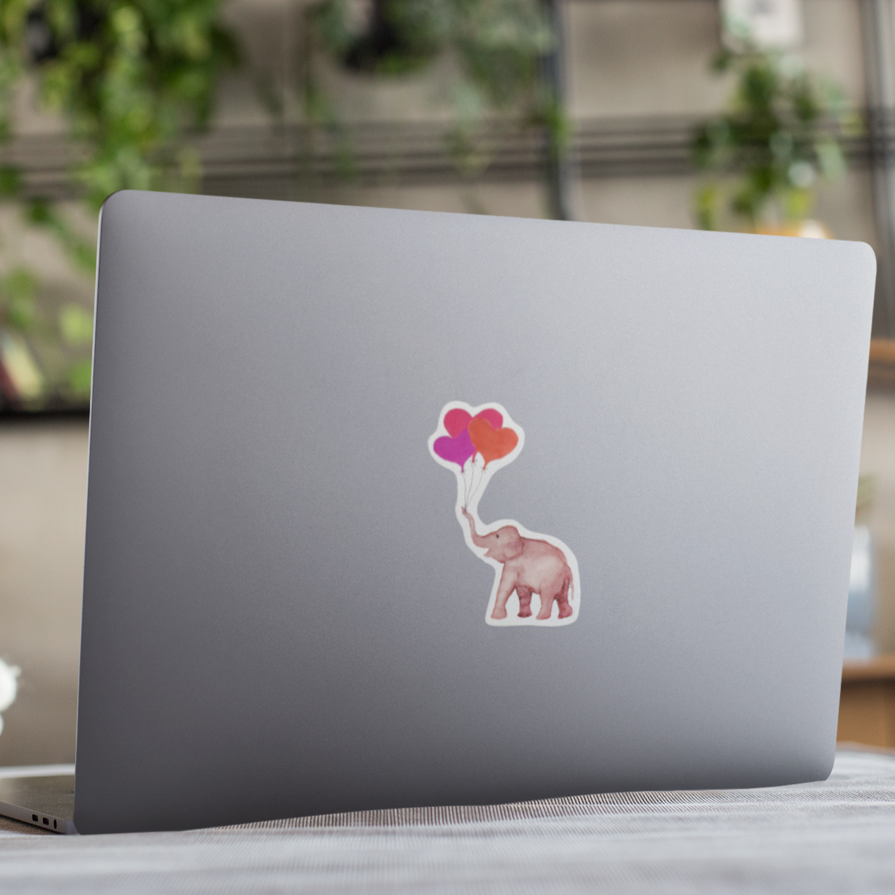 "Pure Joy with Orange Balloon Bouquet" Vinyl Sticker/Decal