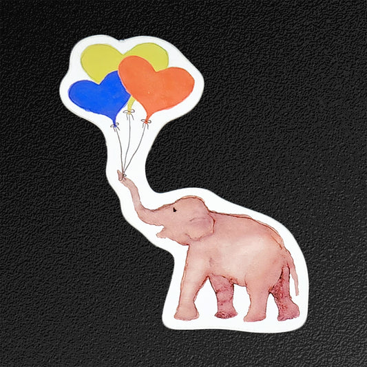 Vinyl Sticker/Decal - "Pure Joy" (Yellow Balloon Bouquet)