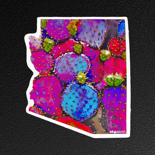 Vinyl Sticker/Decal - "Purple Prickly Pear AZ"