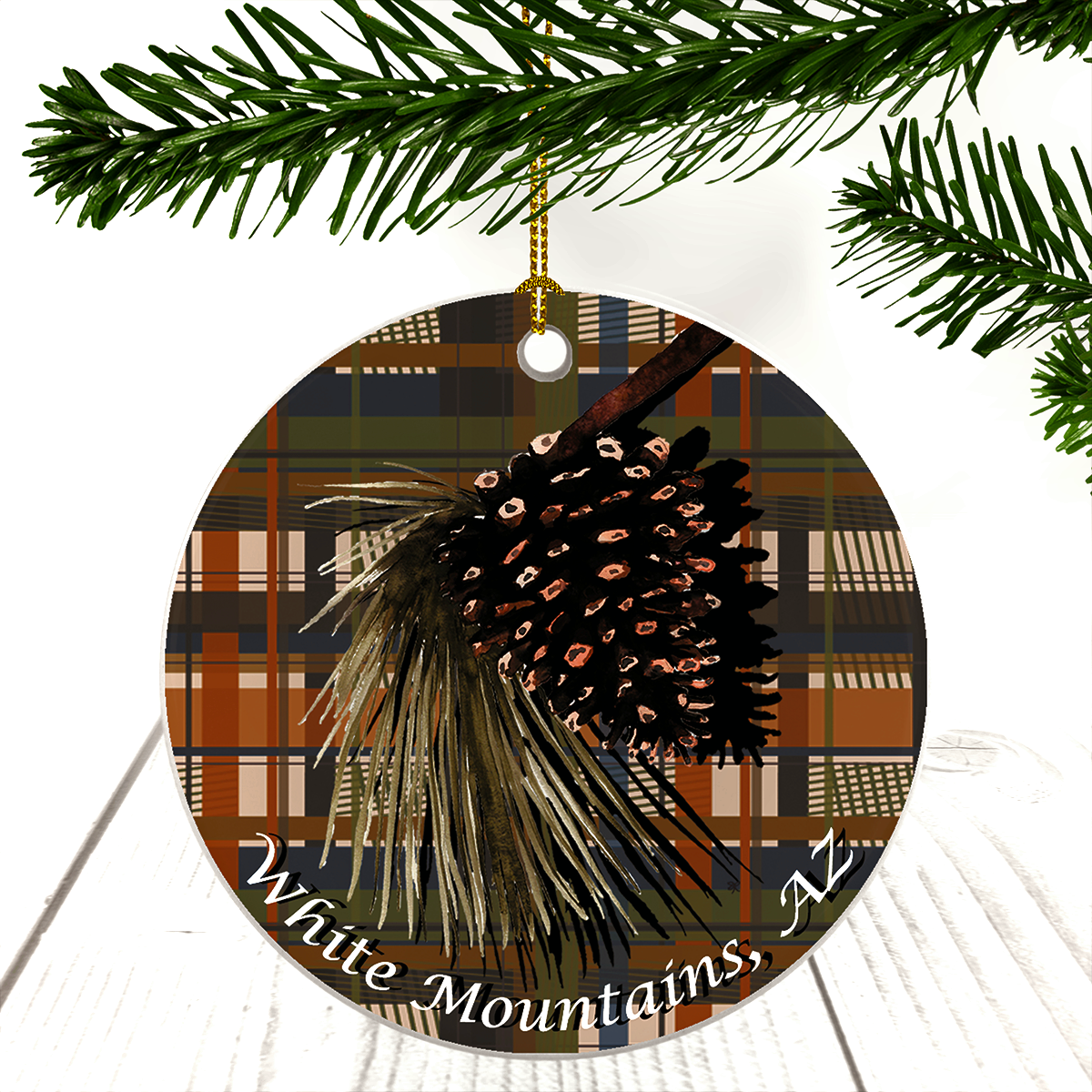 White Mountains, AZ"Pine Cone" Ornament