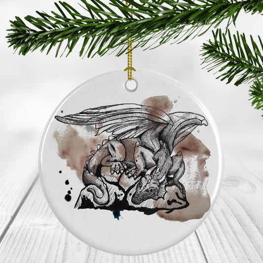 Dragon on Paint Ornament