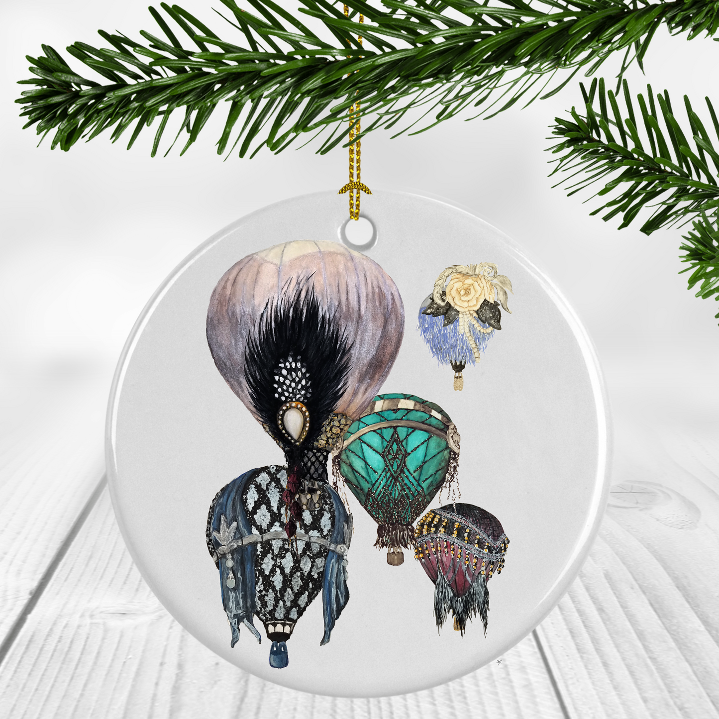 Great Gatsby Hot Air Balloons Ornament