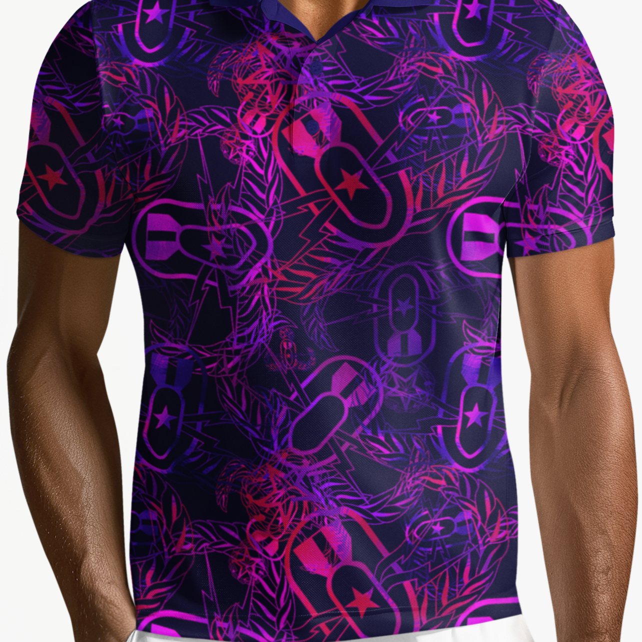 Polo Shirt - "It's 5 o'clock Somewhere" (Red/Pink/Purple)