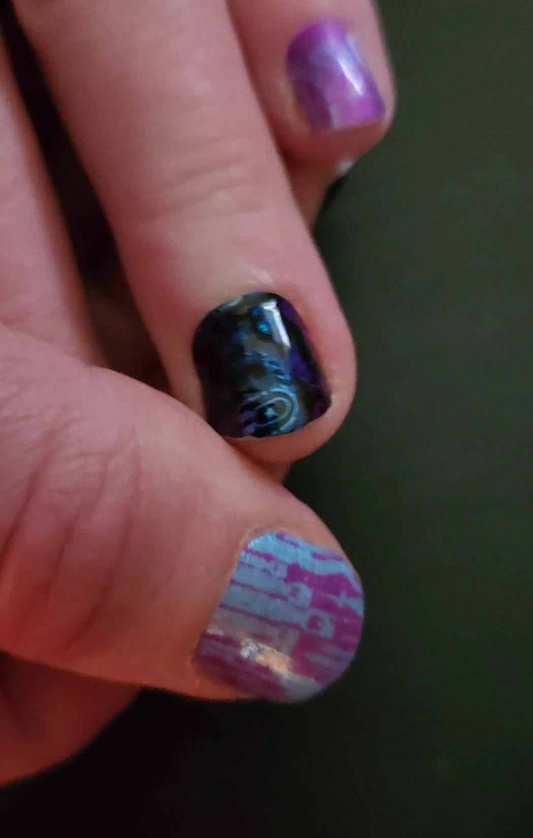 "EOD BOMBre" Nail Art Strips (Purples & Blues)