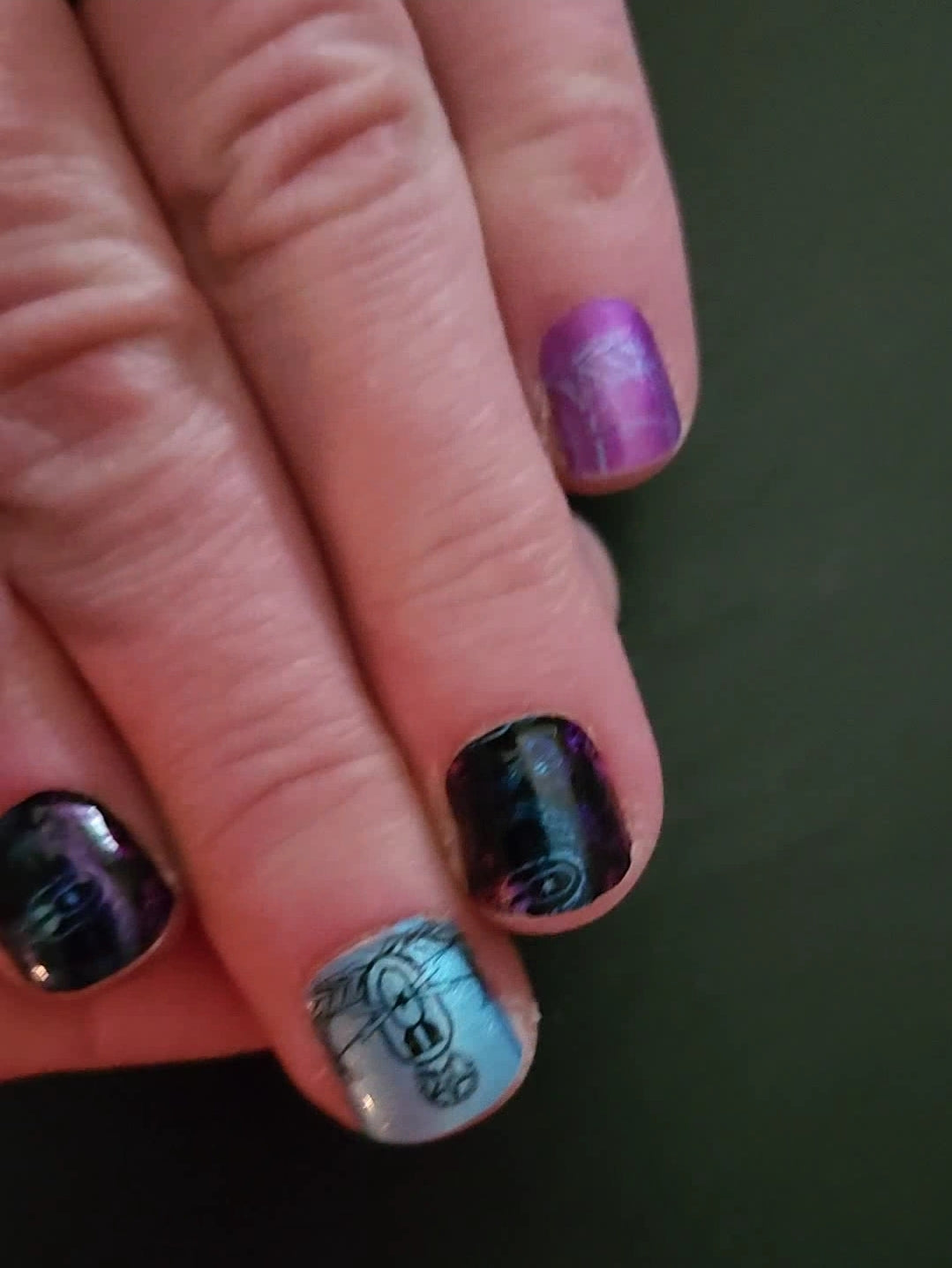 "EOD BOMBre" Nail Art Strips (Purples & Blues)