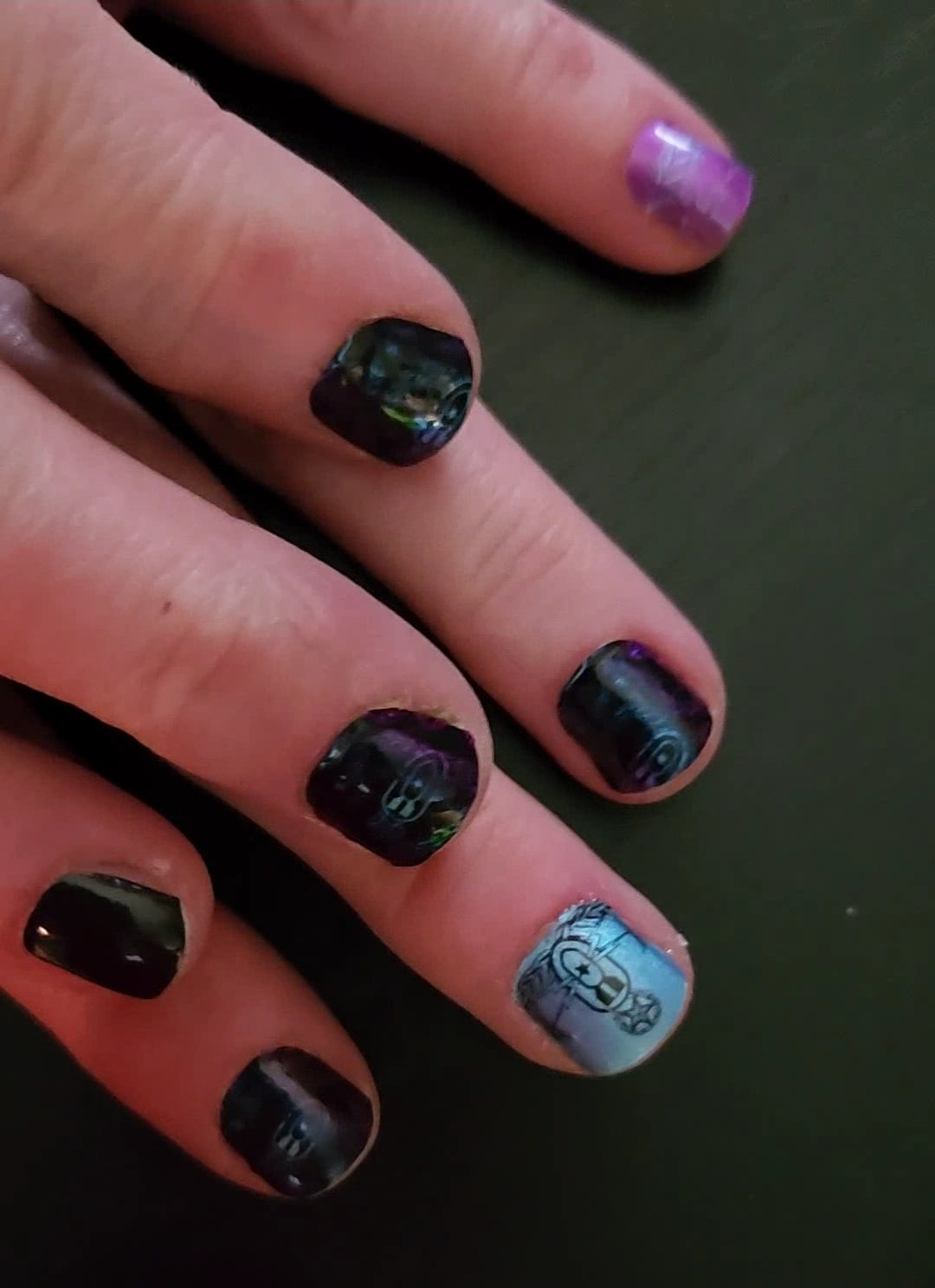"EOD BOMBre" Nail Art Strips (Purples & Blues)