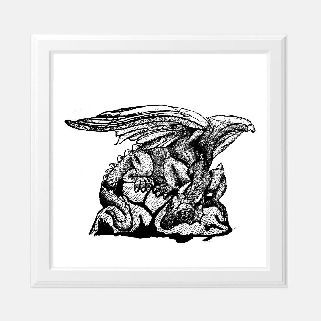 "Dragon" - Print (8" x 8")