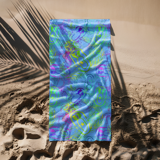Beach Towel - "It's 5 o'clock Somewhere" (Pastels)