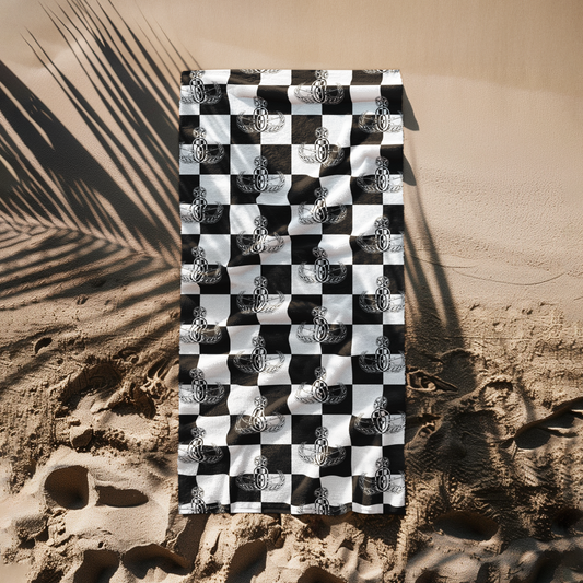 Beach Towel - "EOD Checkered Flag"