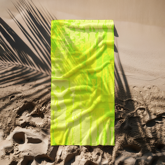 Beach Towel - "EOD Bomb Flag" (Lemon Lime)