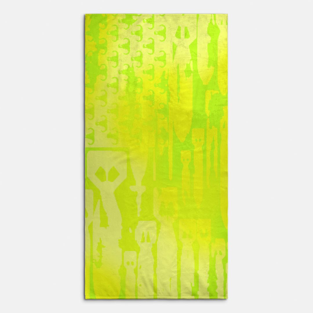 Beach Towel - "EOD Bomb Flag" (Lemon Lime)