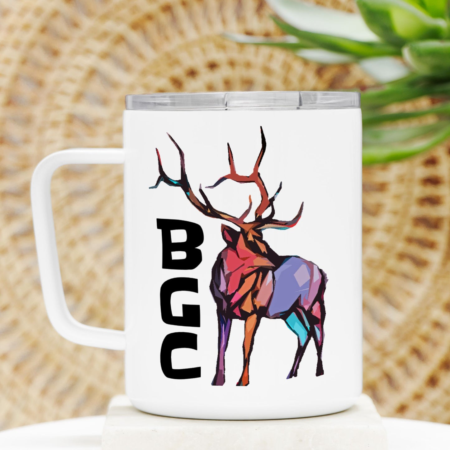 Travel Mug - "Abstract Elk"