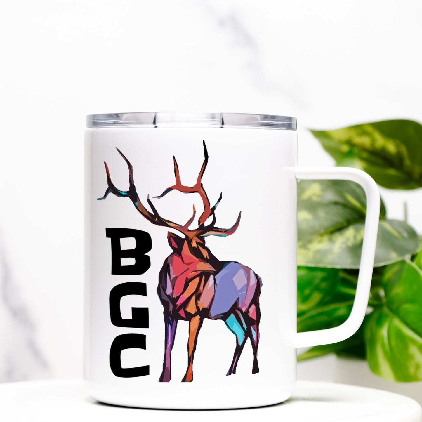 Travel Mug - "Abstract Elk"