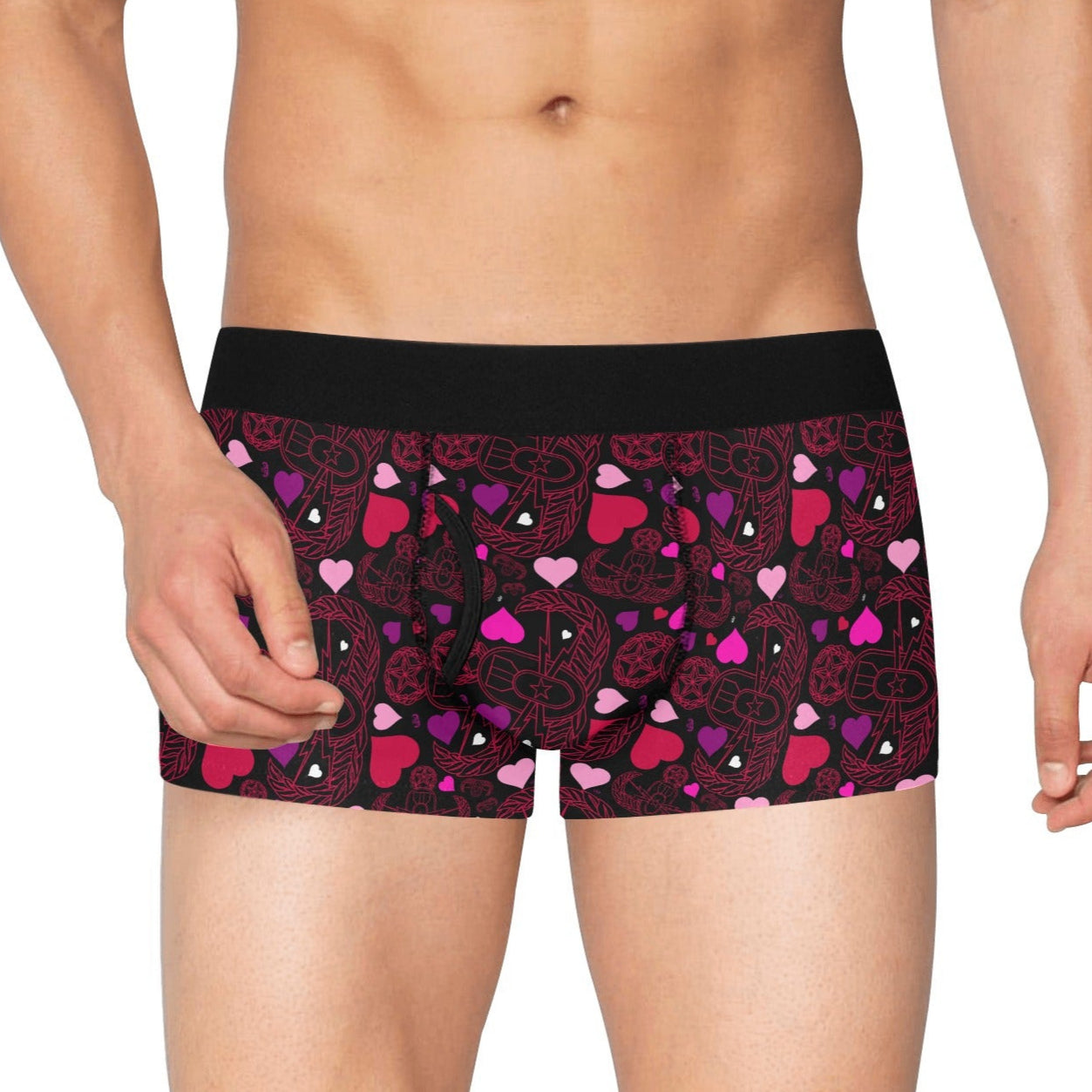Men's Boxer Briefs with Fly - "BE-O-D My Valentine"