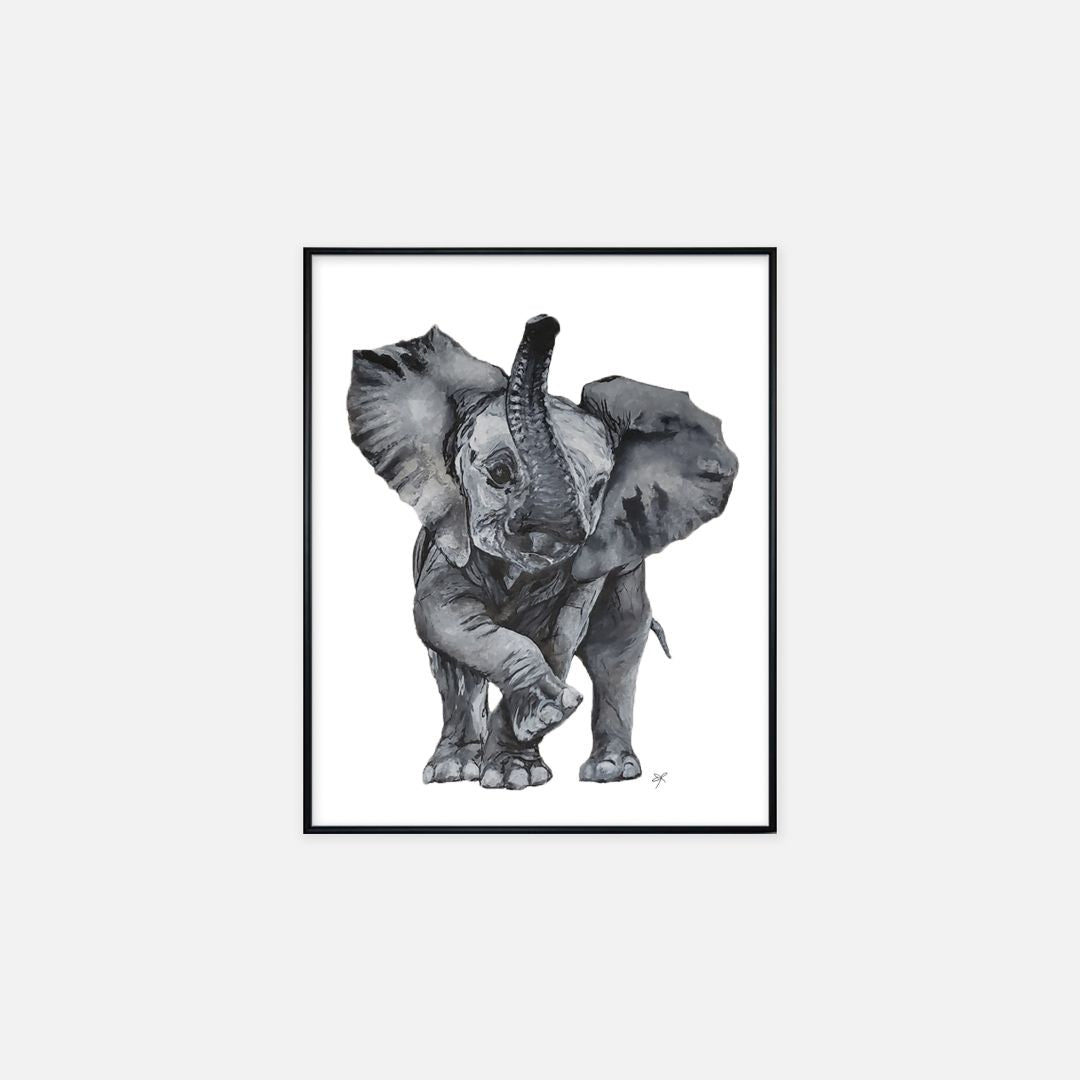 "Dancing Elephant" - Print (16" x 20")