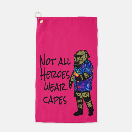 Print On Demand - Golf Towel - "Not all Heroes wear capes"