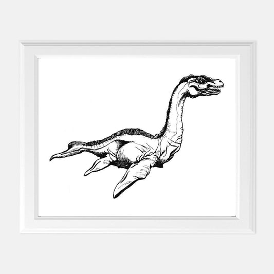Print (8" x10") - "Loch Ness Kelpie, Nessie"