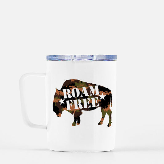 Travel Mug - "Roam Free Buffalo"
