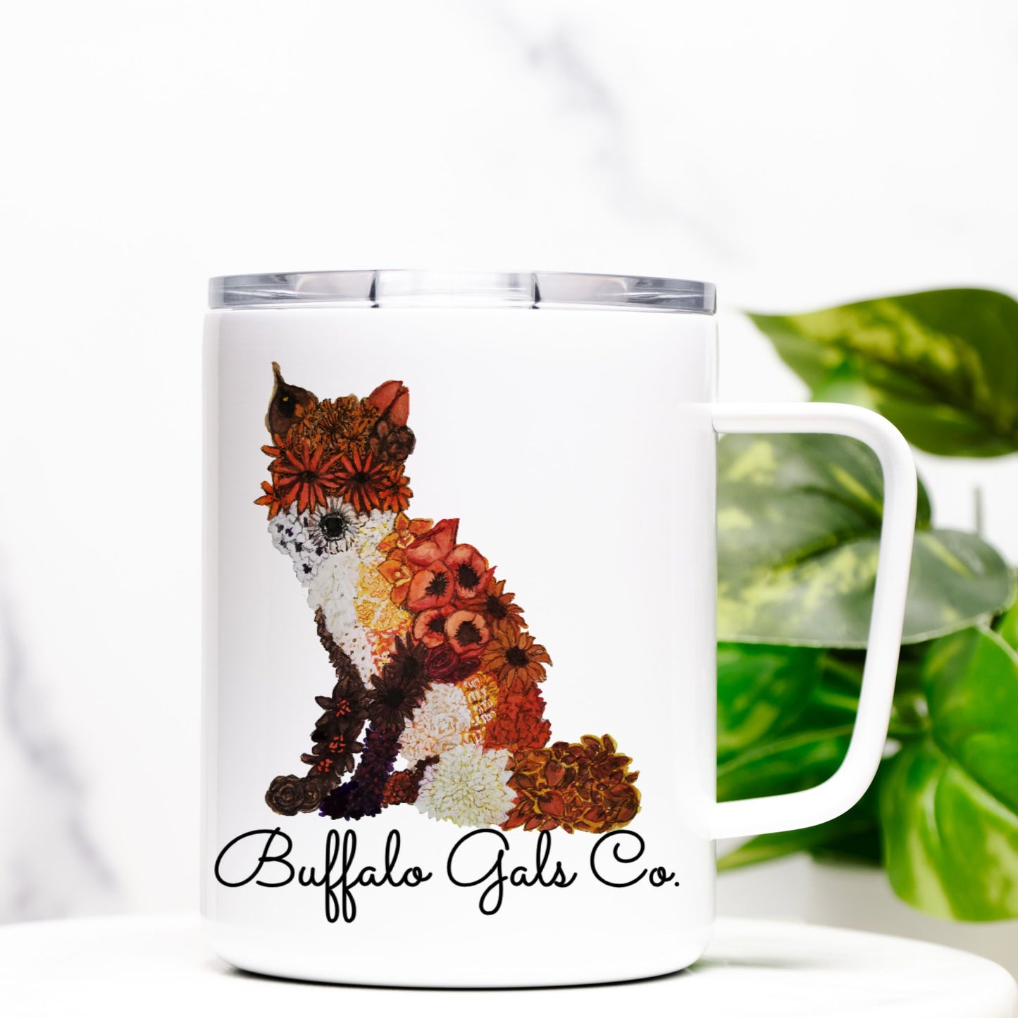Travel Mug - "Floral Fox"