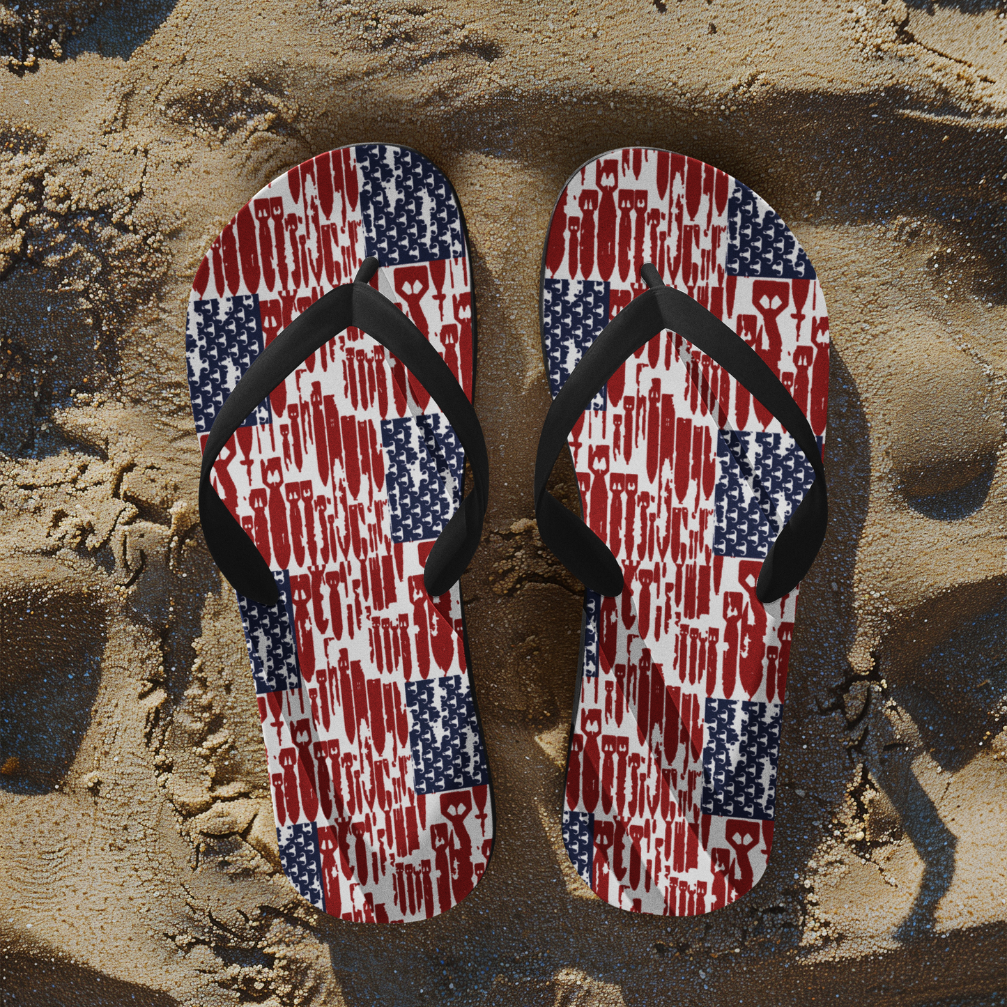 Flip Flops - "EOD Bomb Flag"