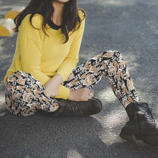 Gingerbread Village Leggings with Pockets