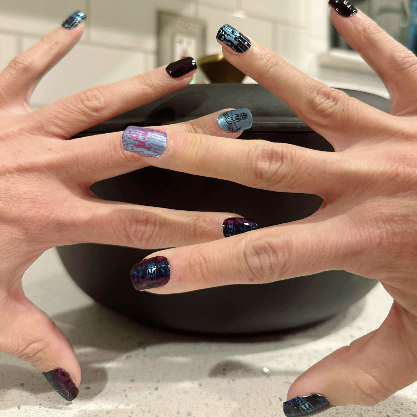 "EOD BOMBre" Nail Art Strips (Purples & Blues)
