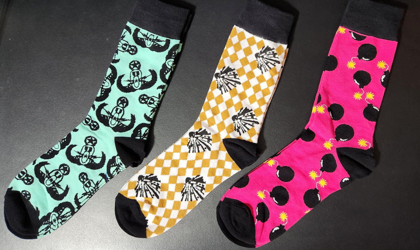 Socks - "Minty Crabs"