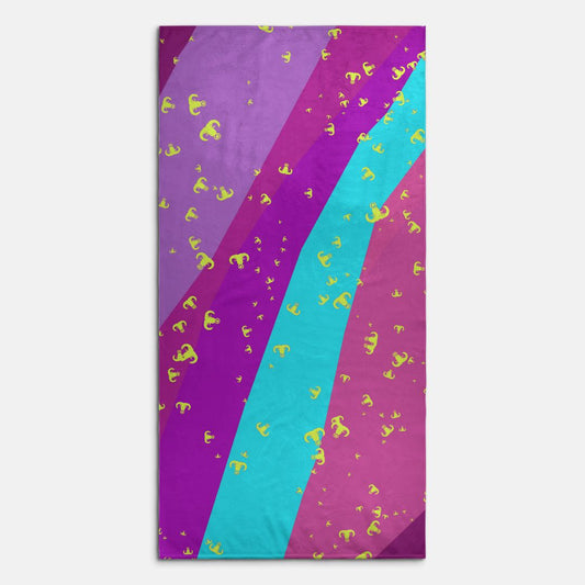 Beach Towel - "EOD Confetti & Stripes"