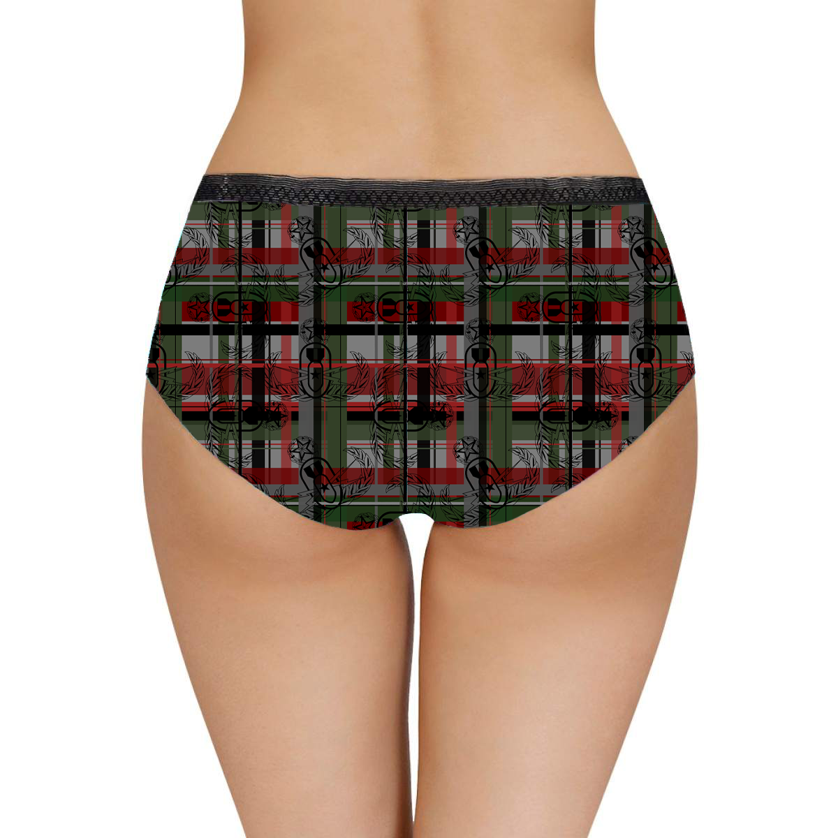 Women's Briefs - "EOD Flannel Plaid" (Red & Green)