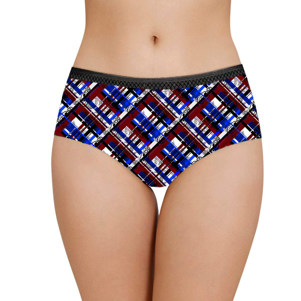 Women's Briefs - "EOD Flannel Plaid" (Red, White, & Blue)