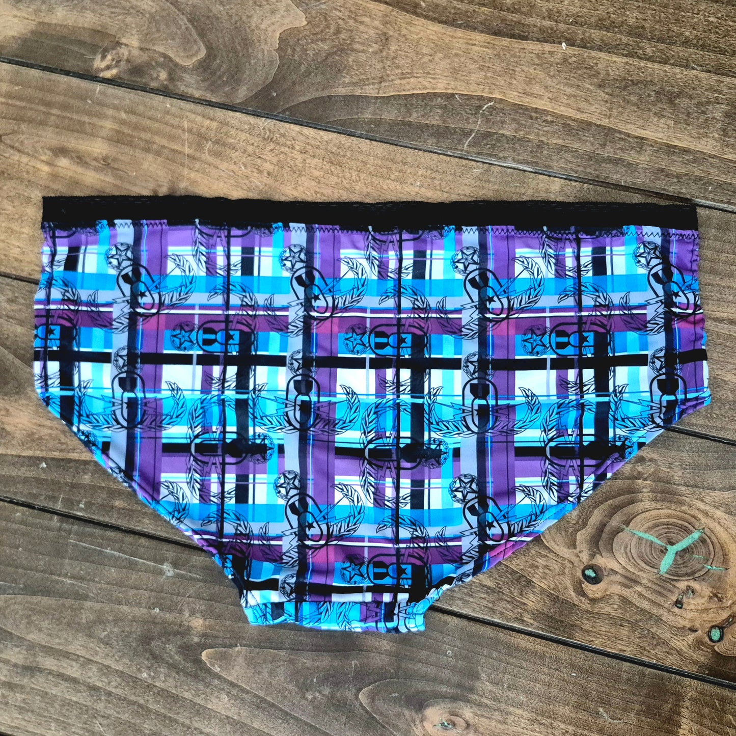 Women's Briefs - "EOD Bomb Flag Blocks" (Plum)