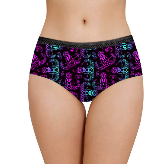 Women's Briefs - "EOD BOMBre" (Pink/Turquoise/Purple)