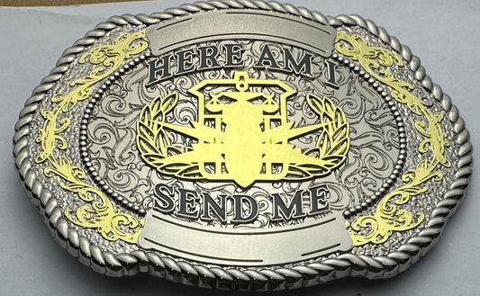 Pre-Order - PSBT/HDS Trophy Belt Buckle "Here Am I, Send Me"