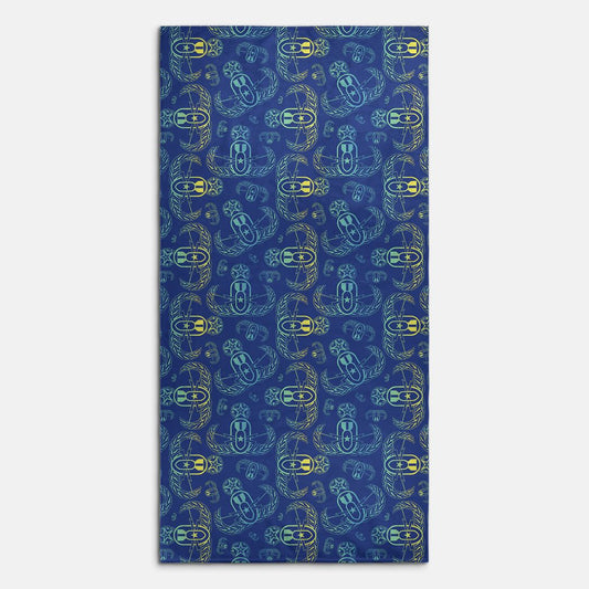 Beach Towel - "EOD BOMBre" (Yellow/Turquoise/Green)